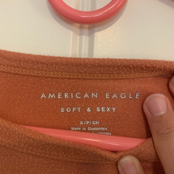 American Eagle AE Soft & Sexy Crew Neck Short Sleeve Top Womens Sz S-Read Below - Picture 2 of 5